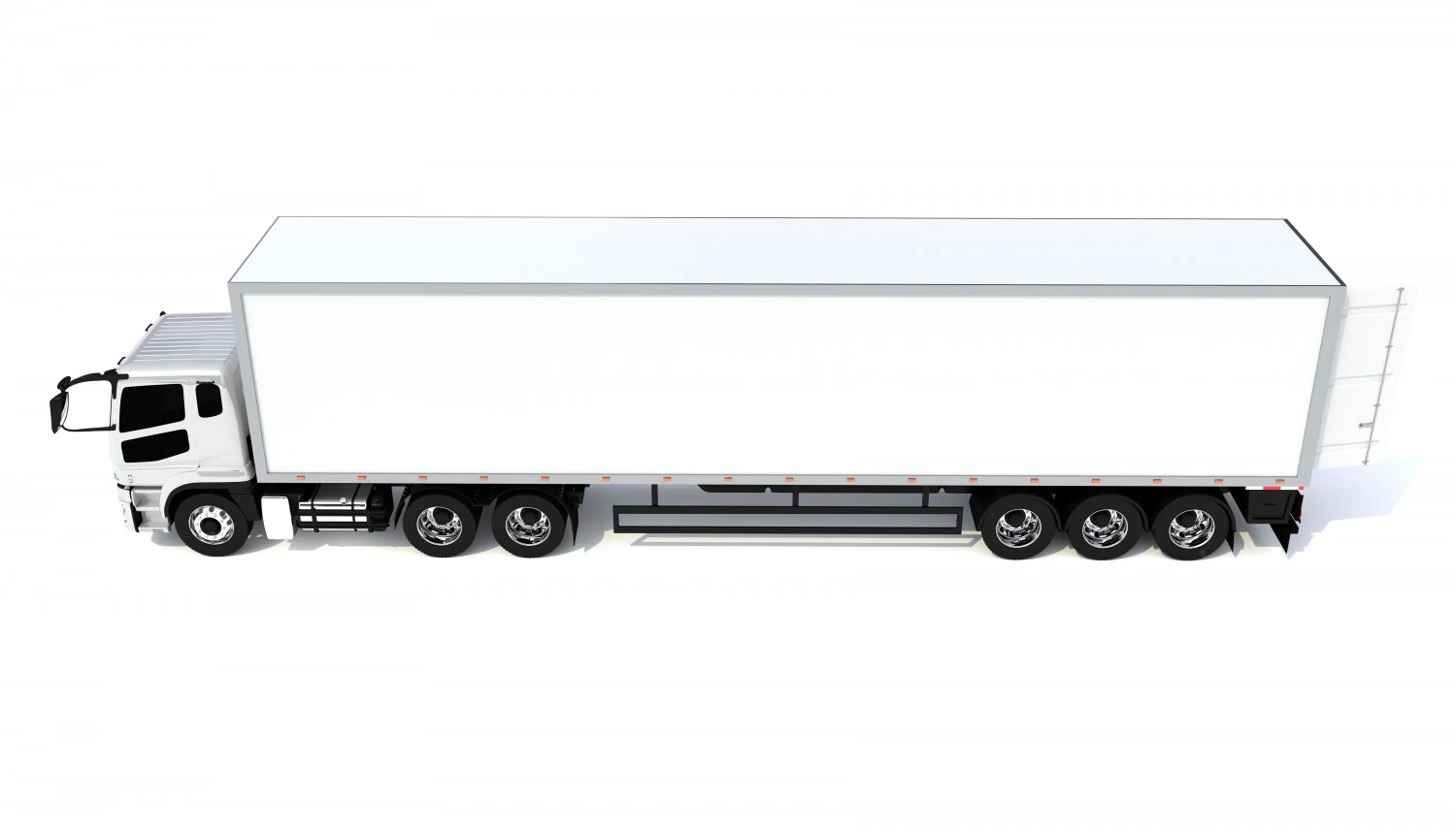 generic truck with trailer 3D Model .c4d .max .obj .3ds .fbx .stl .blend 