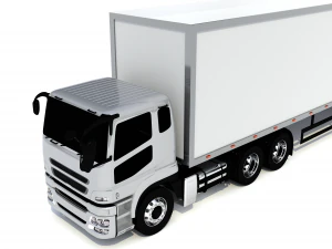 generic truck with trailer 3D Model