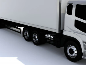 generic truck with trailer 3D Model
