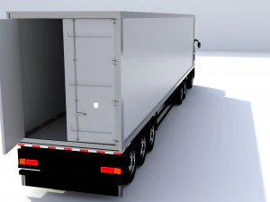 generic truck with trailer 3D Model