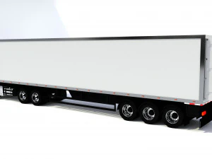 generic truck with trailer 3D Model