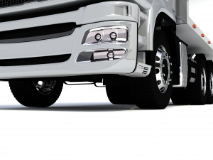 generic truck with trailer 3D 모델