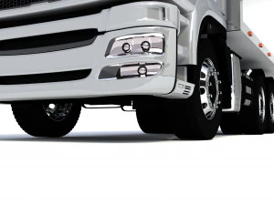 generic truck with trailer 3D Model