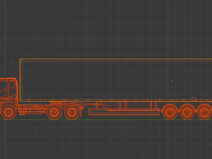 generic truck with trailer 3D Model
