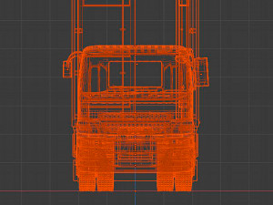 generic truck with trailer 3D 모델