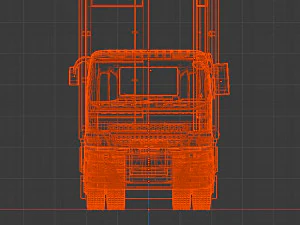 generic truck with trailer 3D Model
