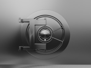 bank vault room with gold 3D 模型