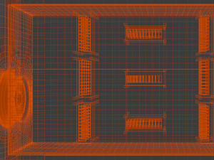 bank vault room with gold 3D 模型