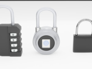 3 sets of padlocks 3Dモデル