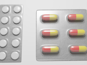 capsules in blister pack 3D Model