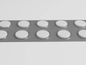 capsules in blister pack 3D Model