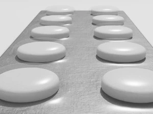 capsules in blister pack 3D Model