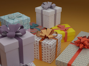gift boxes 3D मॉडल