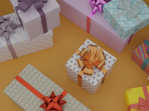 gift boxes 3D मॉडल