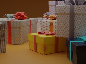 gift boxes 3D मॉडल