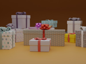 gift boxes 3D मॉडल