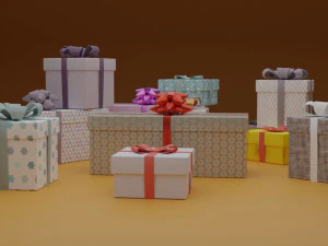 gift boxes 3D Model