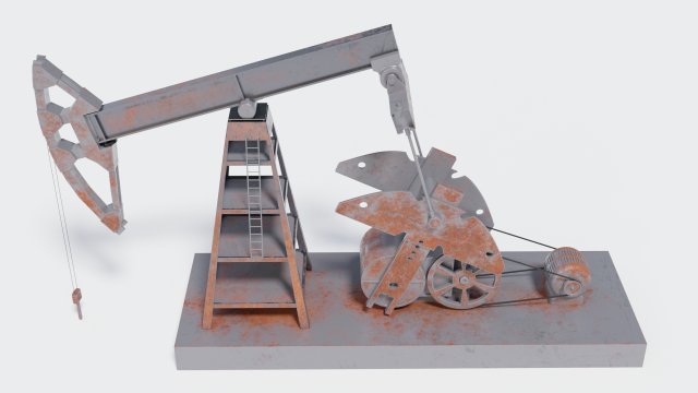 pumpjack for oil extraction Modèle 3D .c4d .max .obj .3ds .fbx .stl .blend 