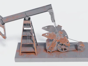 pumpjack for oil extraction 3D Model