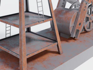 pumpjack for oil extraction 3D Model