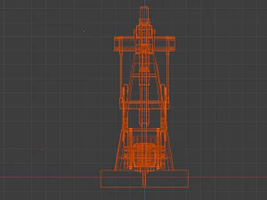 pumpjack for oil extraction 3D Model