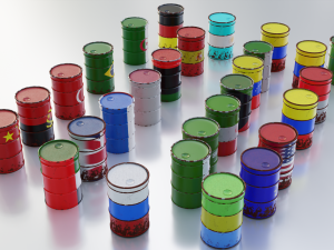 steel drum gas - barrel - tambor de gasolina 3D Model
