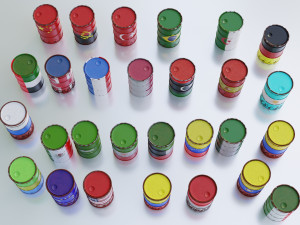 steel drum gas - barrel - tambor de gasolina Model 3D