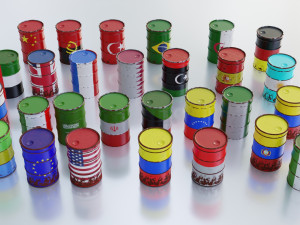 steel drum gas - barrel - tambor de gasolina Model 3D