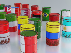 steel drum gas - barrel - tambor de gasolina Model 3D