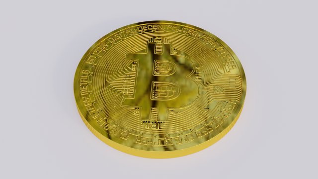 bitcoin Model 3D .c4d .max .obj .3ds .fbx .stl .blend 