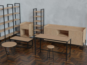 bedroom furniture set 3D Model