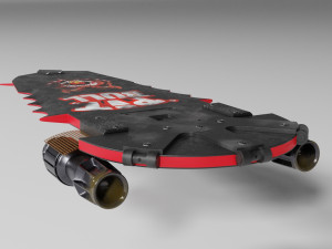 griff tannens pitbull hoverboard 3Dモデル