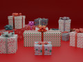 gift boxes christmas 3D Models