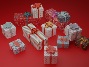 gift boxes christmas Modelo 3D