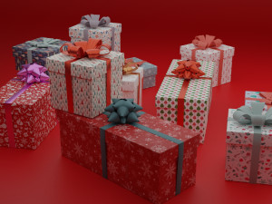 gift boxes christmas Modelo 3D