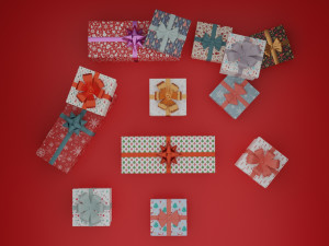 gift boxes christmas Modelo 3D