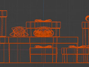 Geschenkboxen Weihnachten 3D Modell