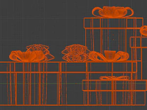 Geschenkboxen Weihnachten 3D Modell