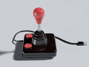 아케이드 조이스틱 클래식 3D 모델