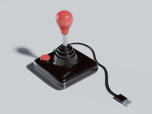 아케이드 조이스틱 클래식 3D 모델