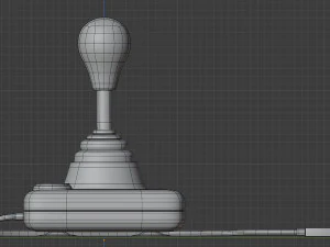 아케이드 조이스틱 클래식 3D 모델