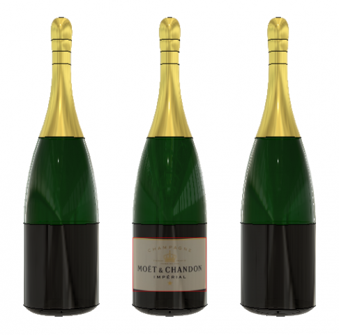 champagne bottle Modelo 3D .c4d .max .obj .3ds .fbx .stl .blend 
