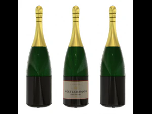 бутылка шампанского 3D Модель