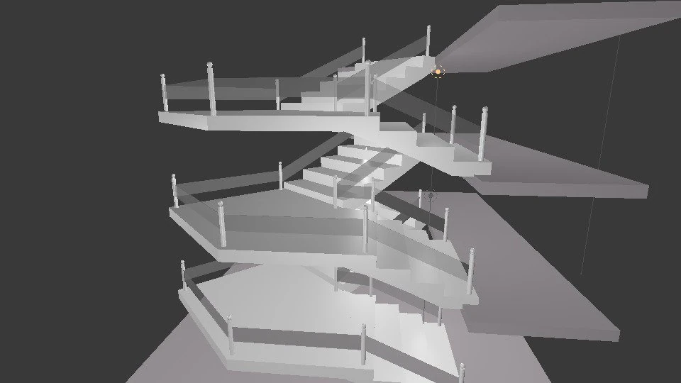 stairs 3D Model .c4d .max .obj .3ds .fbx .stl .blend 
