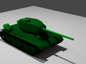 tank t34 3D 模型