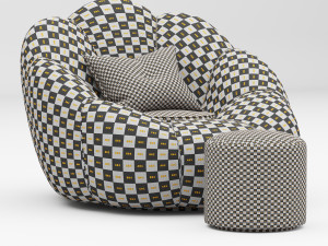 bean bag sofa Model 3D