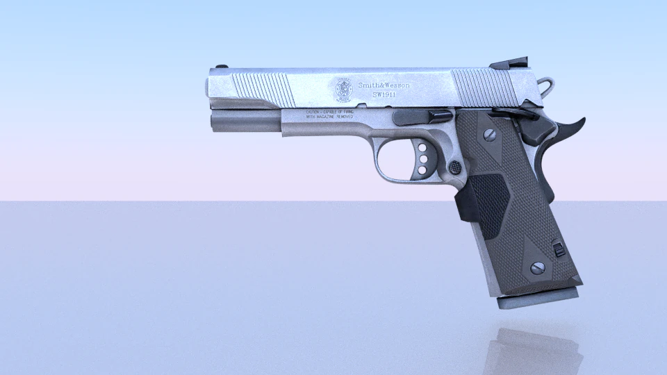 Colt1911 3D Model .c4d .max .obj .3ds .fbx .stl .blend