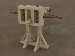 lowpoly roman ballista 3D-Modell