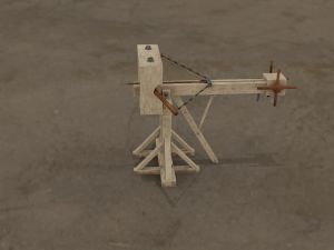 lowpoly roman ballista Modello 3D