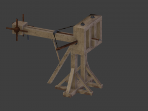 lowpoly roman ballista Modello 3D